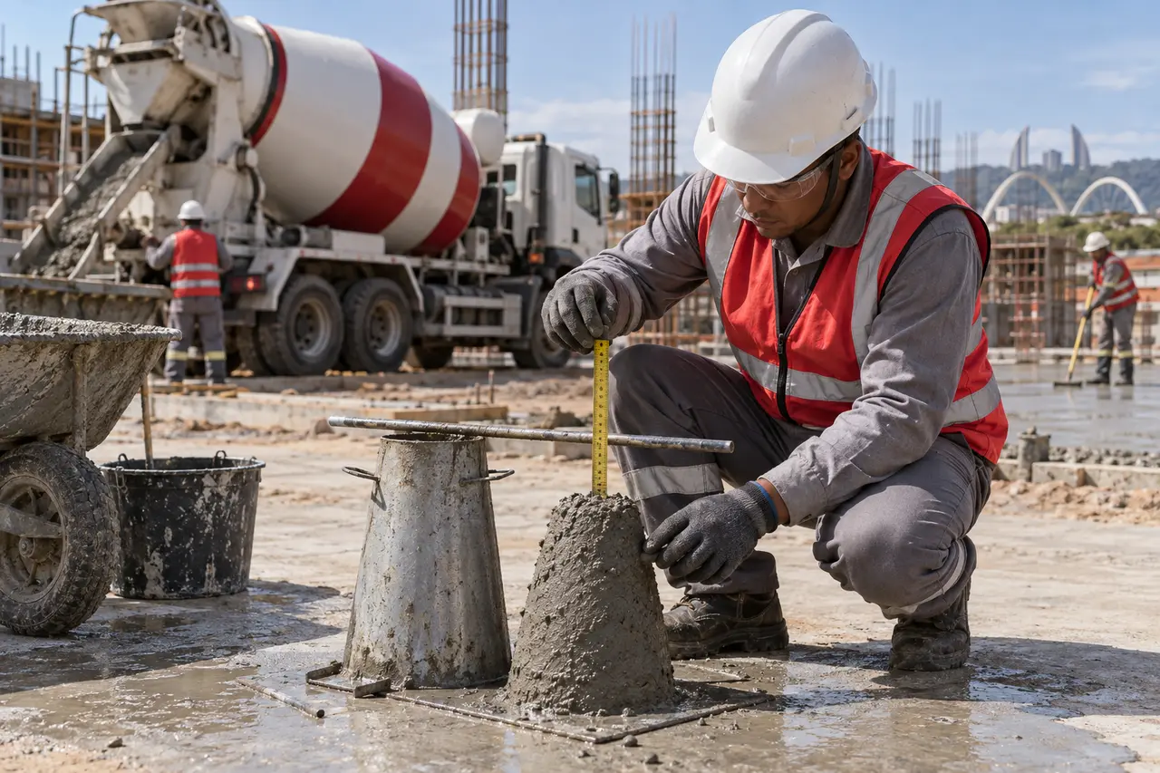 Operação profissional de concreto usinado 10